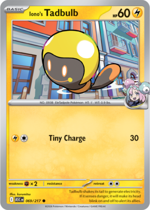 Pokémon TCG Iono's Tadbulb – ASC 069 Common Regular – EN