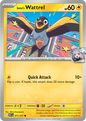 Pokémon TCG Iono's Wattrel – ASC 071 Common Regular – EN