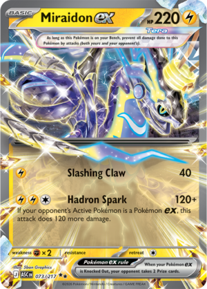 Pokémon TCG Miraidon ex – ASC 073 Double Rare Holofoil – EN