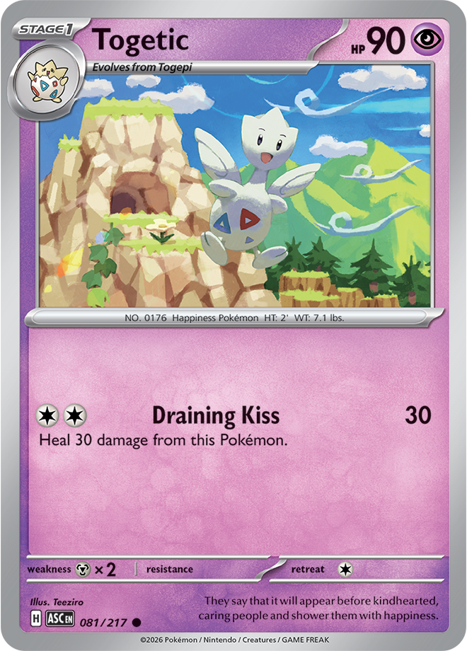 Pokémon TCG Togetic – ASC 081 Common Regular – EN