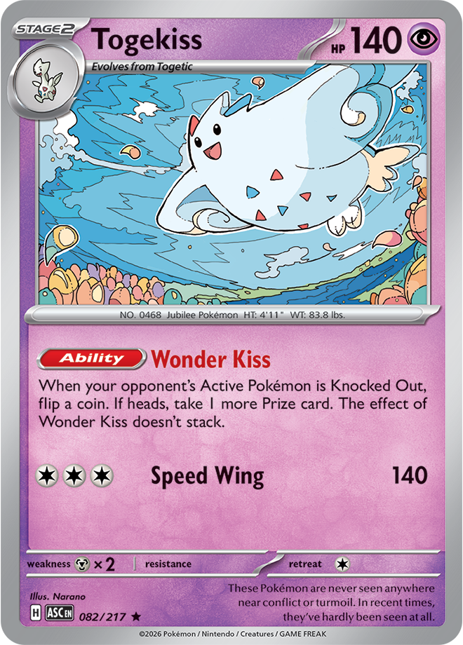 Pokémon TCG Togekiss – ASC 082 Rare Holofoil – EN