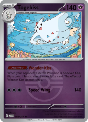 Pokémon TCG Togekiss – ASC 082 Rare Love Ball Pattern – EN