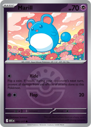 Pokémon TCG Marill – ASC 083 Common Friend Ball Pattern – EN