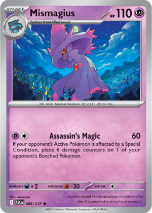 Pokémon TCG Mismagius – ASC 086 Rare Holofoil – EN
