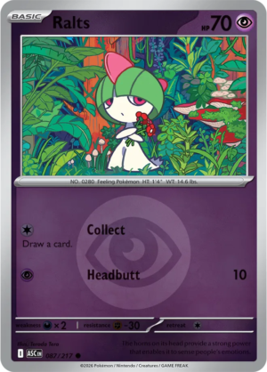 Pokémon TCG Ralts – ASC 087 Common Energy Symbol Pattern – EN