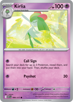 Pokémon TCG Kirlia – ASC 088 Common Regular – EN
