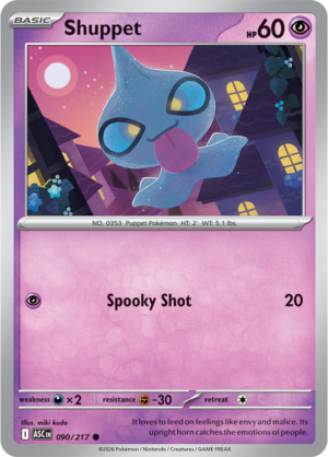 Pokémon TCG Shuppet – ASC 090 Common Regular – EN