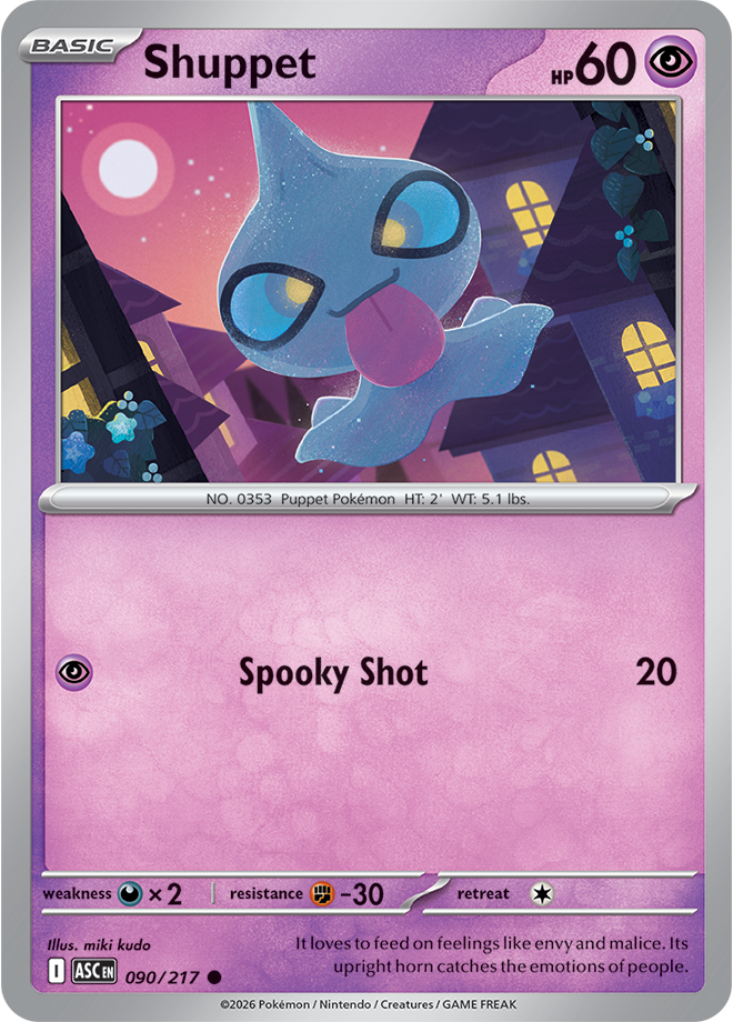 Pokémon TCG Shuppet – ASC 090 Common Regular – EN