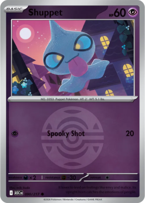 Pokémon TCG Shuppet – ASC 090 Common Dusk Ball Pattern – EN