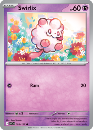 Pokémon TCG Swirlix – ASC 093 Common Regular – EN