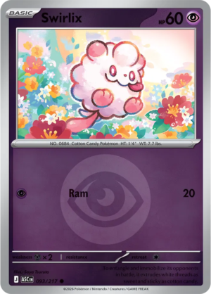 Pokémon TCG Swirlix – ASC 093 Common Energy Symbol Pattern – EN