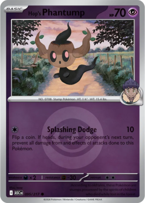 Pokémon TCG Hop's Phantump – ASC 095 Common Energy Symbol Pattern – EN