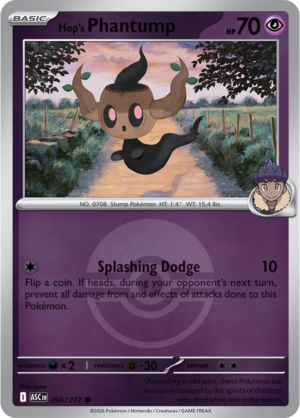 Pokémon TCG Hop's Phantump – ASC 095 Common Poké Ball Pattern – EN