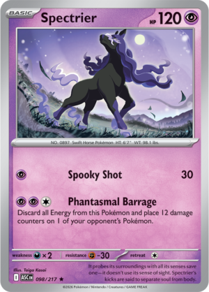 Pokémon TCG Spectrier – ASC 098 Rare Holofoil – EN
