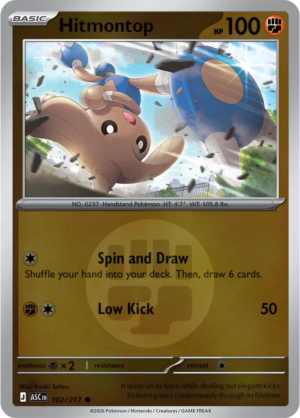 Pokémon TCG Hitmontop – ASC 102 Common Energy Symbol Pattern – EN