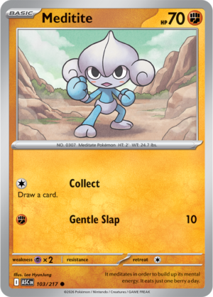 Pokémon TCG Meditite – ASC 103 Common Regular – EN