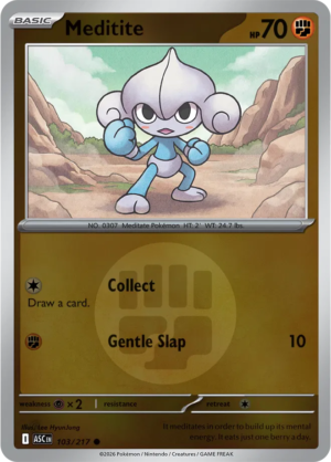 Pokémon TCG Meditite – ASC 103 Common Energy Symbol Pattern – EN