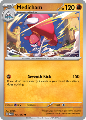 Pokémon TCG Medicham – ASC 104 Common Regular – EN