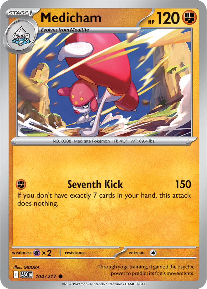 Pokémon TCG Medicham – ASC 104 Common Regular – EN