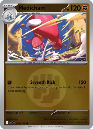 Pokémon TCG Medicham – ASC 104 Common Energy Symbol Pattern – EN