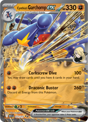 Pokémon TCG Cynthia's Garchomp ex – ASC 111 Double Rare Holofoil – EN