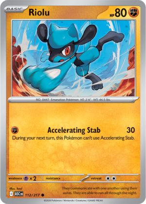 Pokémon TCG Riolu – ASC 112 Common Regular – EN