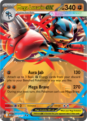 Pokémon TCG Mega Lucario ex – ASC 113 Double Rare Holofoil – EN