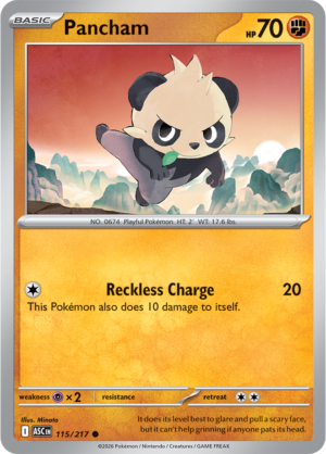 Pokémon TCG Pancham – ASC 115 Common Regular – EN