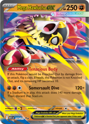 Pokémon TCG Mega Hawlucha ex – ASC 116 Double Rare Holofoil – EN