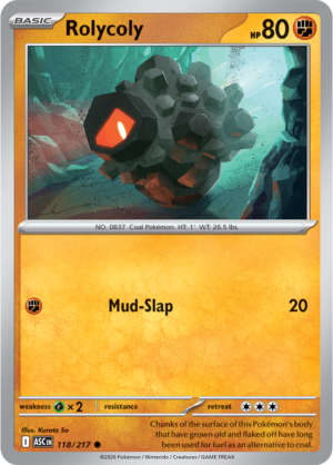 Pokémon TCG Rolycoly – ASC 118 Common Regular – EN