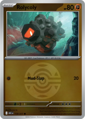 Pokémon TCG Rolycoly – ASC 118 Common Dusk Ball Pattern – EN