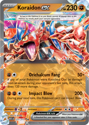 Pokémon TCG Koraidon ex – ASC 121 Double Rare Holofoil – EN