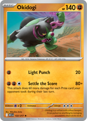 Pokémon TCG Okidogi – ASC 122 Rare Holofoil – EN