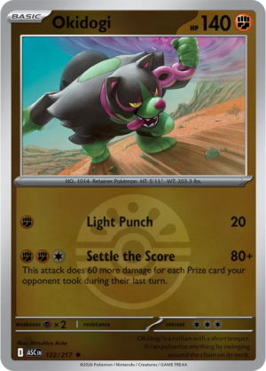 Pokémon TCG Okidogi – ASC 122 Rare Friend Ball Pattern – EN