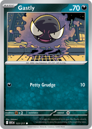Pokémon TCG Gastly – ASC 123 Common Regular – EN