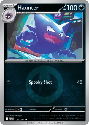 Pokémon TCG Haunter – ASC 124 Uncommon Energy Symbol Pattern – EN