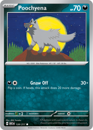 Pokémon TCG Poochyena – ASC 128 Common Regular – EN