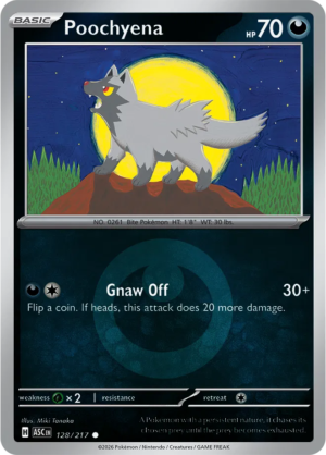 Pokémon TCG Poochyena – ASC 128 Common Energy Symbol Pattern – EN