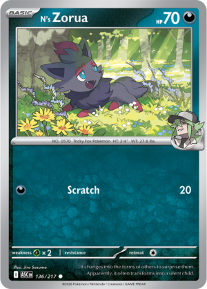 Pokémon TCG N's Zorua – ASC 136 Common Regular – EN