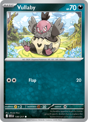 Pokémon TCG Vullaby – ASC 138 Common Regular – EN