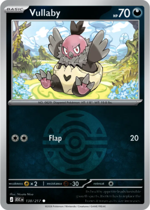 Pokémon TCG Vullaby – ASC 138 Common Dusk Ball Pattern – EN