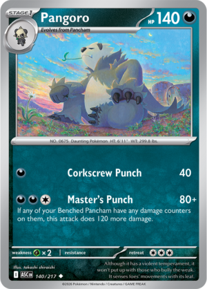 Pokémon TCG Pangoro – ASC 140 Uncommon Regular – EN