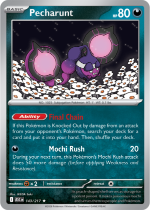 Pokémon TCG Pecharunt – ASC 143 Rare Holofoil – EN