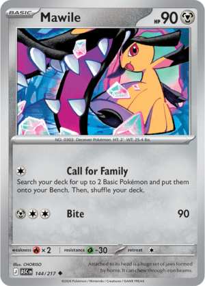Pokémon TCG Mawile – ASC 144 Uncommon Regular – EN