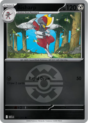 Pokémon TCG Bisharp – ASC 147 Common Quick Ball Pattern – EN