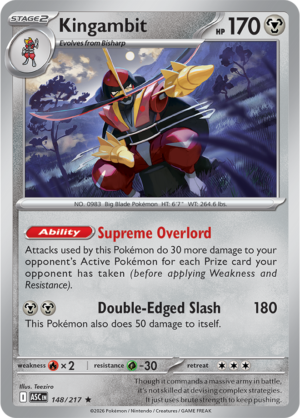 Pokémon TCG Kingambit – ASC 148 Rare Holofoil – EN