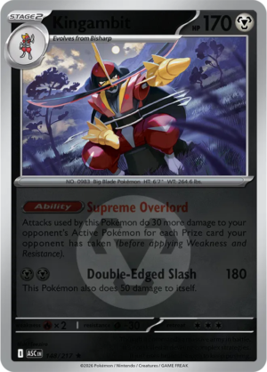 Pokémon TCG Kingambit – ASC 148 Rare Energy Symbol Pattern – EN