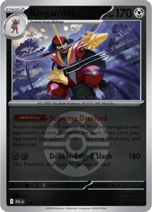 Pokémon TCG Kingambit – ASC 148 Rare Quick Ball Pattern – EN