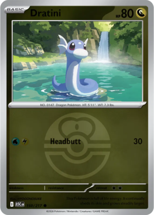 Pokémon TCG Dratini – ASC 150 Common Love Ball Pattern – EN