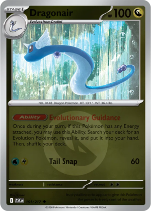Pokémon TCG Dragonair – ASC 151 Uncommon Energy Symbol Pattern – EN